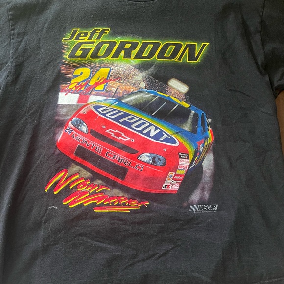 ‼️Authentic Vintage Original Jeff Gordon “Night Warrior” Double Sided T-Shirt 2X - Picture 3 of 6